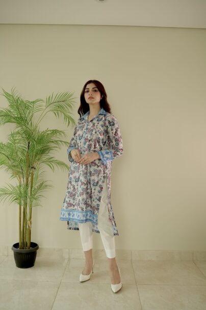 Kashmir Blue - Kurti - 1P