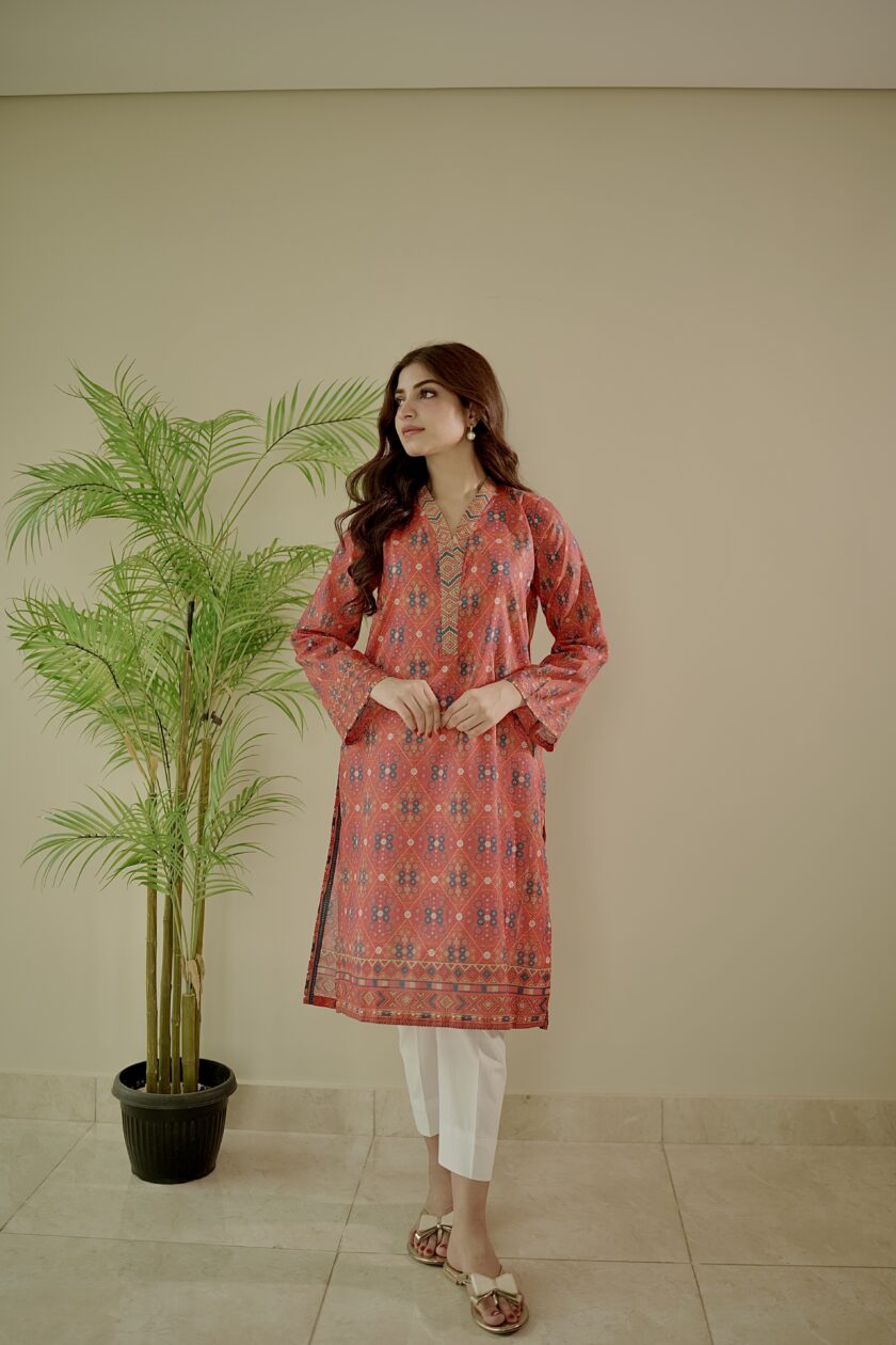 Dark Coral - Kurti - 1P - Image 2