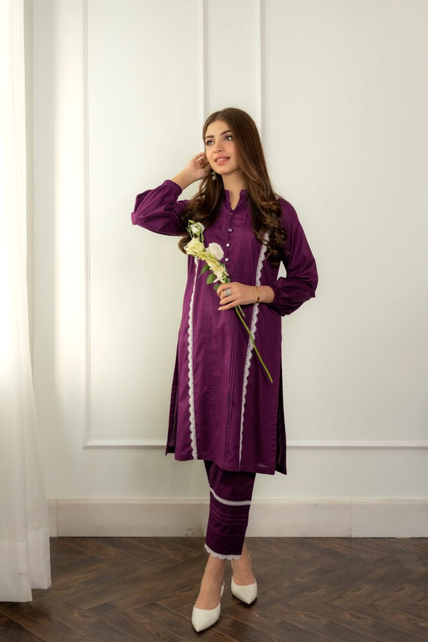 Purple - Daily Wear Pret - 2P - Image 2