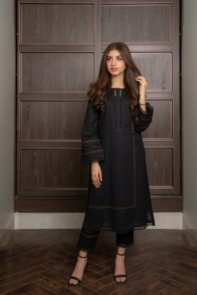 Black - Daily Wear Pret - 2P