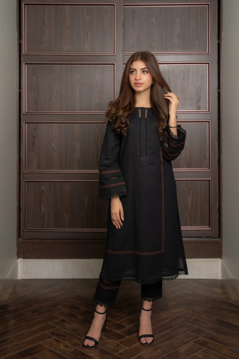 Black - Daily Wear Pret - 2P