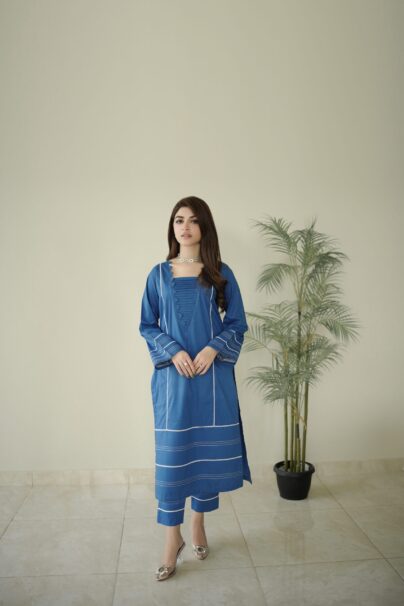Blue - Daily Wear Pret - 2P